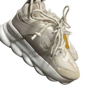 VERSACE WHITE SNEAKERS SZ 38 US 7-7.5